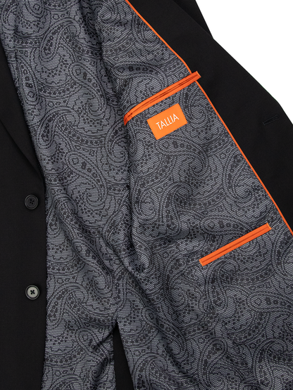 Tallia 32274 Young Men's Suit Separate Jacket - Skinny Fit - Black