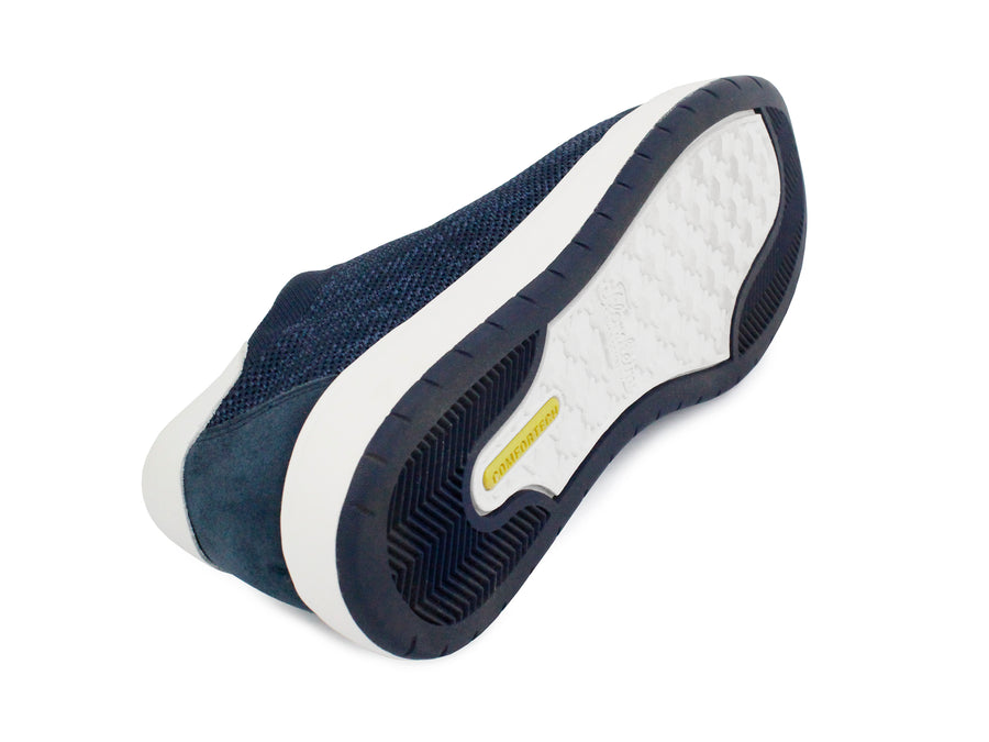 Florsheim 33567 - Boy's Shoe - Knit Lace to Toe Sneaker - Navy