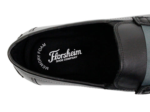 Image of Florsheim 33699 Slip On Boy's Shoe - Leather - Black