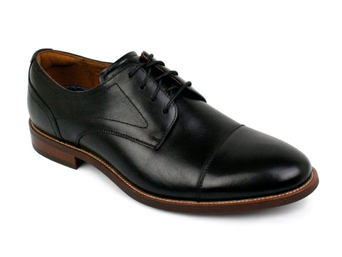 Florsheim 33747 Leather Boy's Shoe - Cap Toe - Black