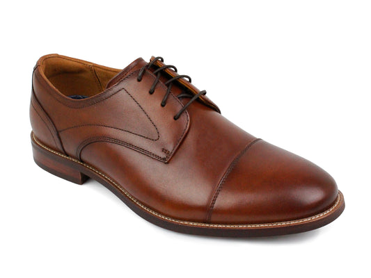 Florsheim 33758 Leather Young Men's Shoe - Cap Toe - Cognac