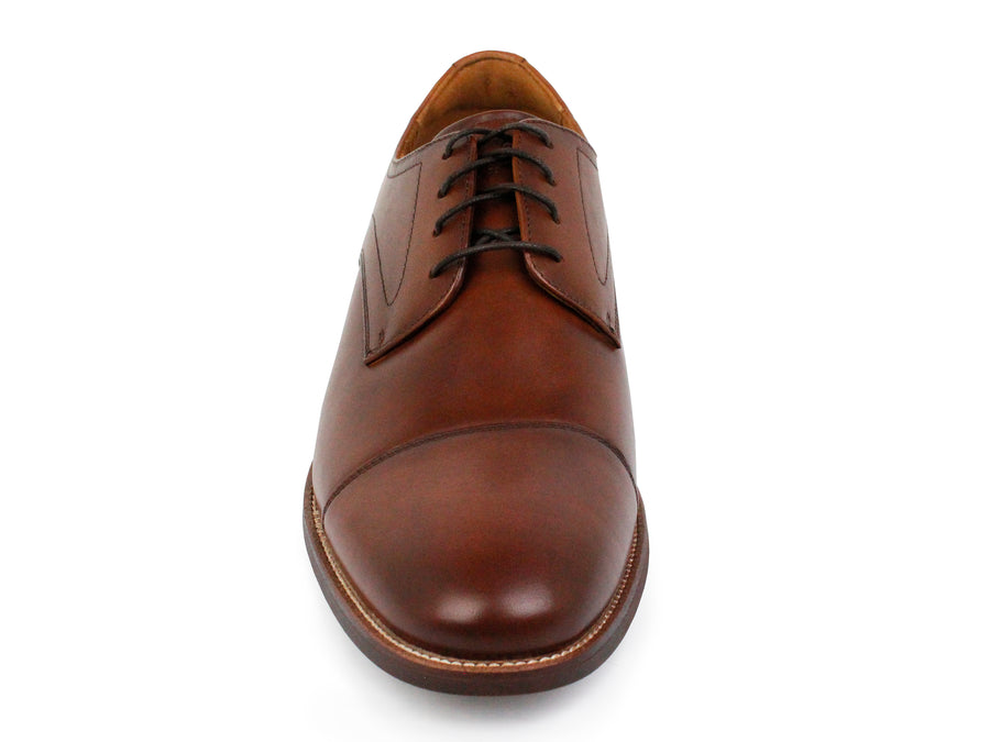 Florsheim 33758 Leather Boy's Shoe - Cap Toe - Cognac