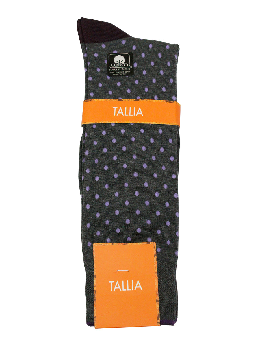 Tallia Mens Socks - 34180 - Dot - Grey/Lilac