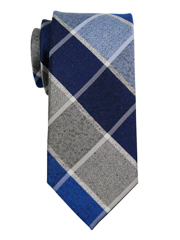 Enrico Sarchi 35991 Boy's Tie - Plaid - Navy/Blue