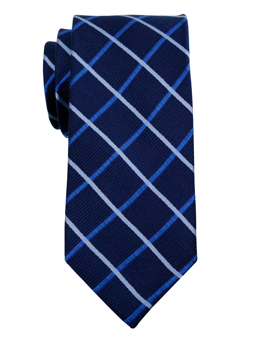 Enrico Sarchi 35993 Boy's Tie - Plaid - Navy/Blue