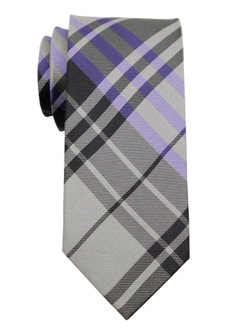 Enrico Sarchi 35995 Boy's Tie - Plaid - Grey