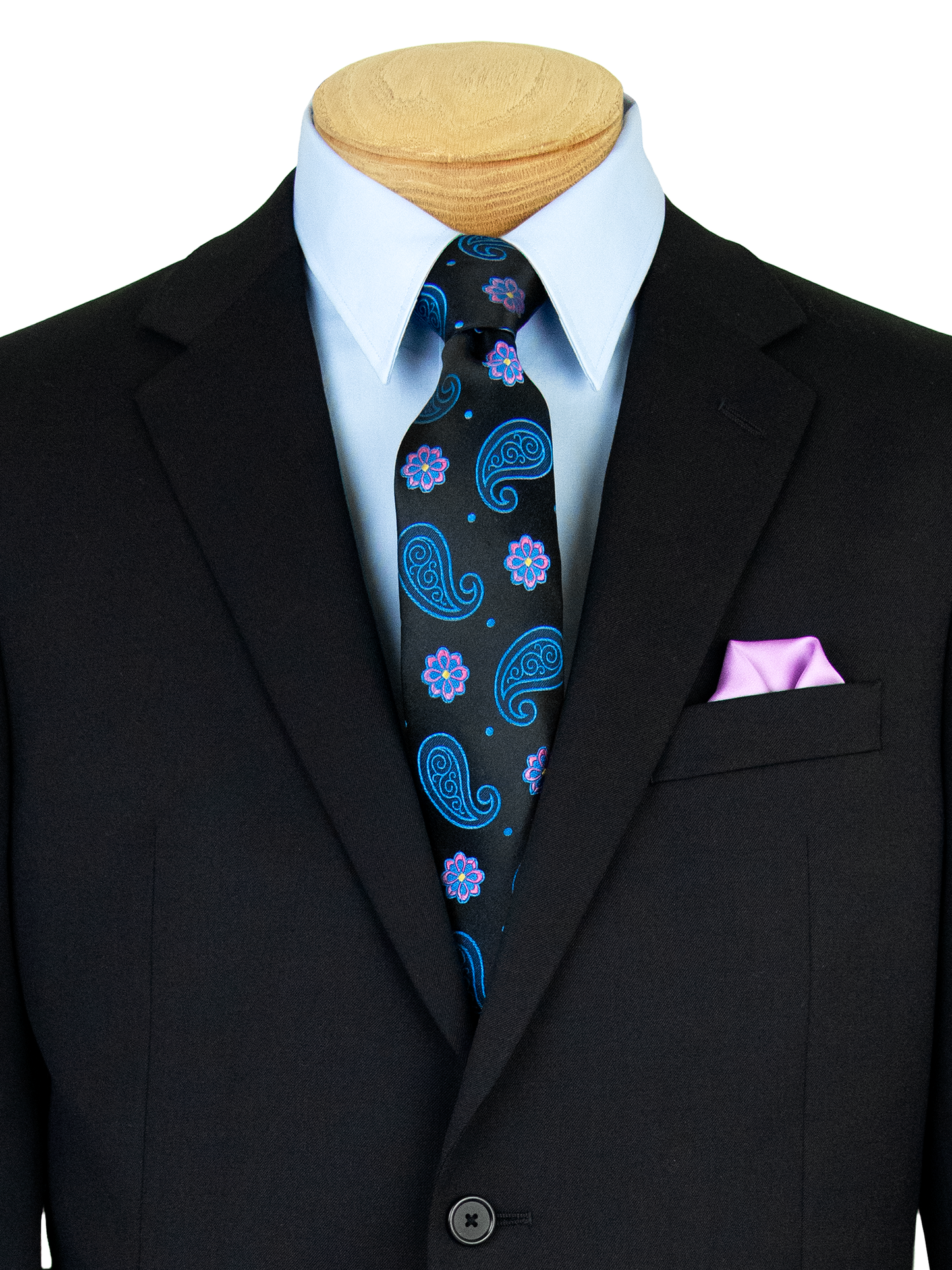 Eisenberg 36033 Men's Suit Separate Jacket - Portly - Solid - Black