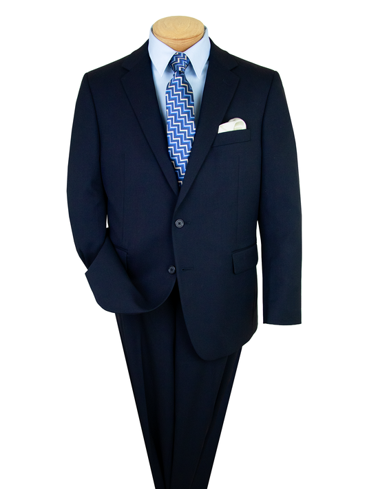 Eisenberg 36040 Men's Suit Separate Jacket - Portly - Solid - Navy