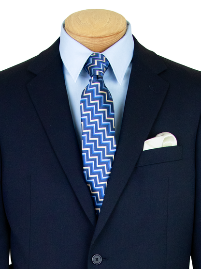 Eisenberg 36040 Men's Suit Separate Jacket - Portly - Solid - Navy