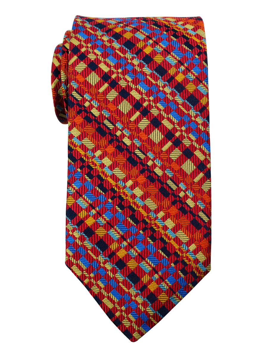 Dion 36061 Boy's Tie - Tribal Tapestry - Orange Royal