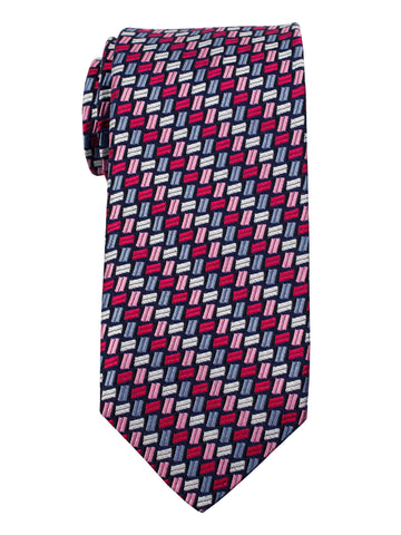 Dion 36065 Boy's Tie - Neat - Navy/Hot Pink