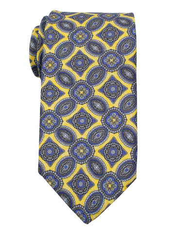Dion 36096 Boy's Tie - Medallions - Yellow/Sky