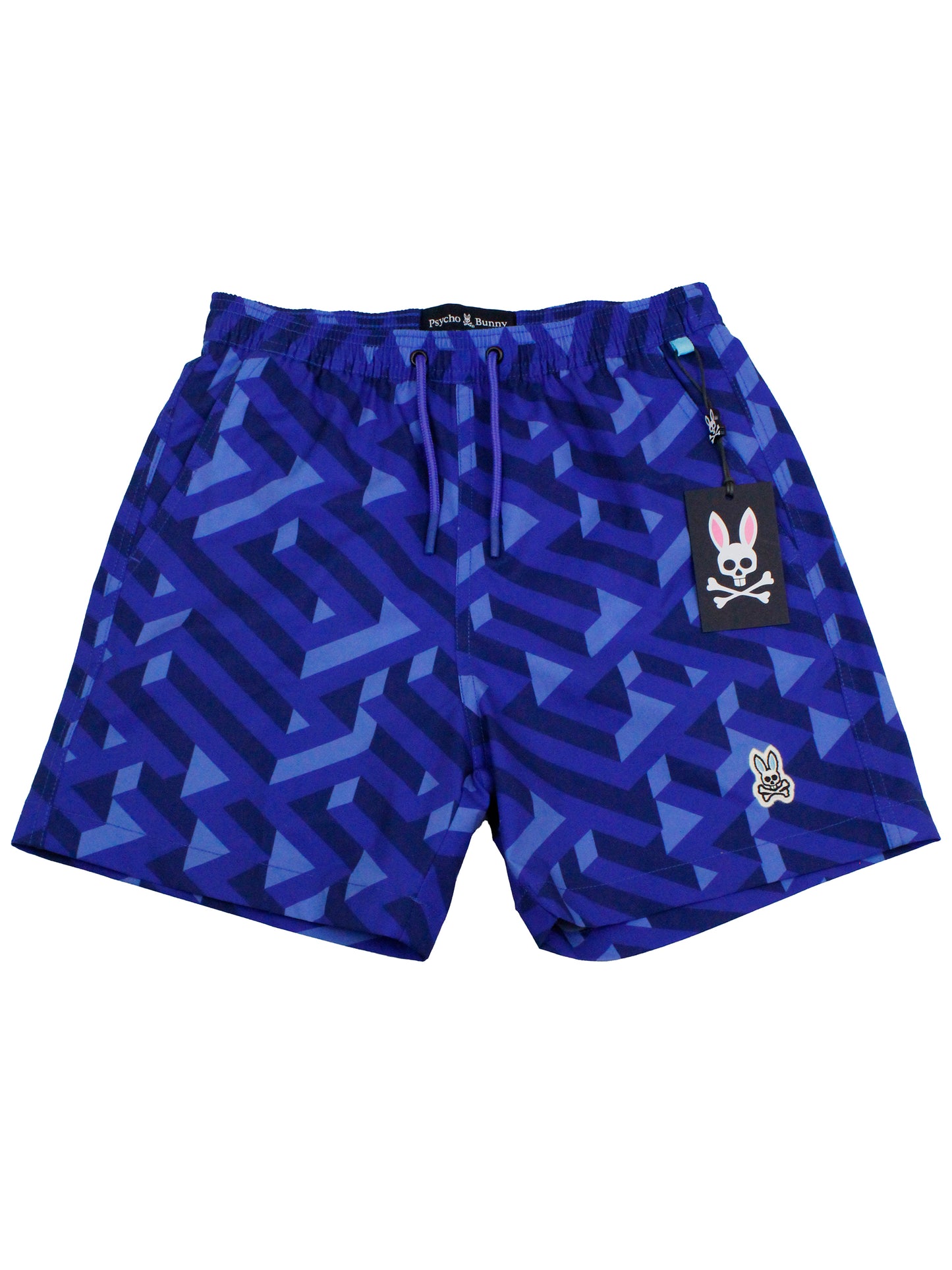 Psycho Bunny 36129 Boy's Swim Trunks - Pisani - Dazzling Blue