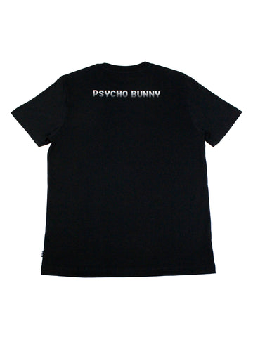 Image of Psycho Bunny 36144 Young Men's Short Sleeve Graphic Tee - Strype - Black