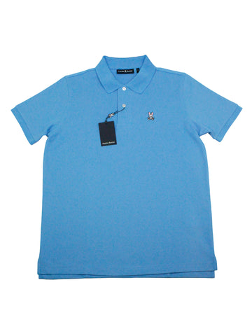 Psycho Bunny 36154 Young Men's Short Sleeve Polo - Cool Blue