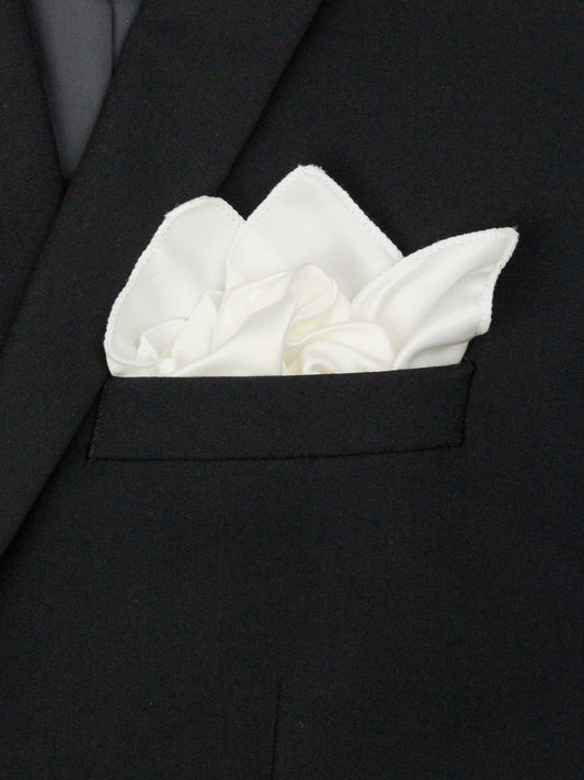 Heritage House 36268 Pocket Square - Solid - Ivory