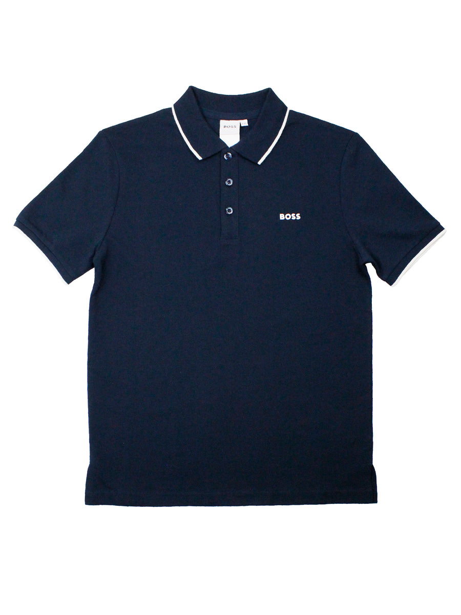 Boss Kidswear 36340 Boy's Short Sleeve Polo - Navy