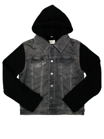 DL1961 36535 Boy's Denim Jacket with Hoodie - Knight Mixed