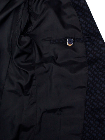 Image of Boss Kidswear 36551 Boy's Sport Coat - Neat - Black/Electric Blue