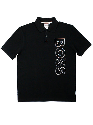 Boss Kidswear 36725 Boy's Short Sleeve Polo - Black