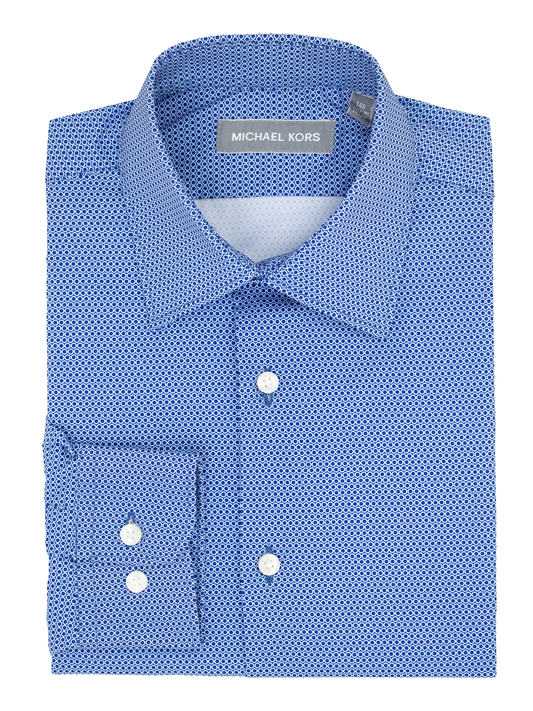 Michael Kors 36770 Boy's Dress Shirt - Neat - Blue/Navy