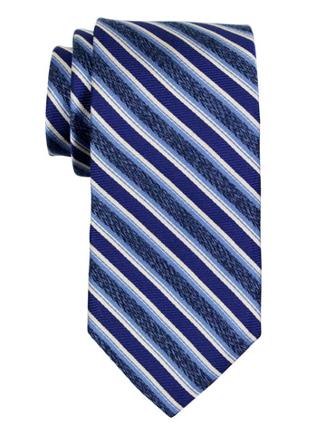 Dion 36997 Boy's Tie - Stripe - Royal/Latte