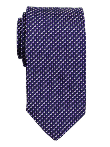 Dion 37017 Boy's Tie - Neat - Purple/White