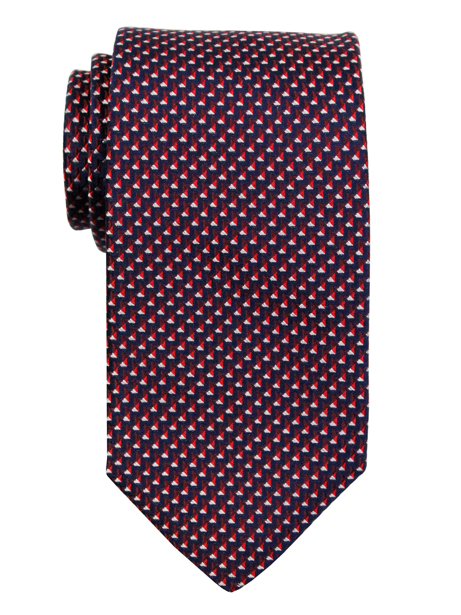 Dion 37019 Boy's Tie - Neat - Navy/Red