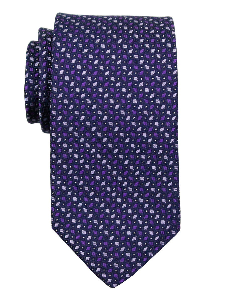 Dion 37021 Boy's Tie - Neat - Navy/Purple