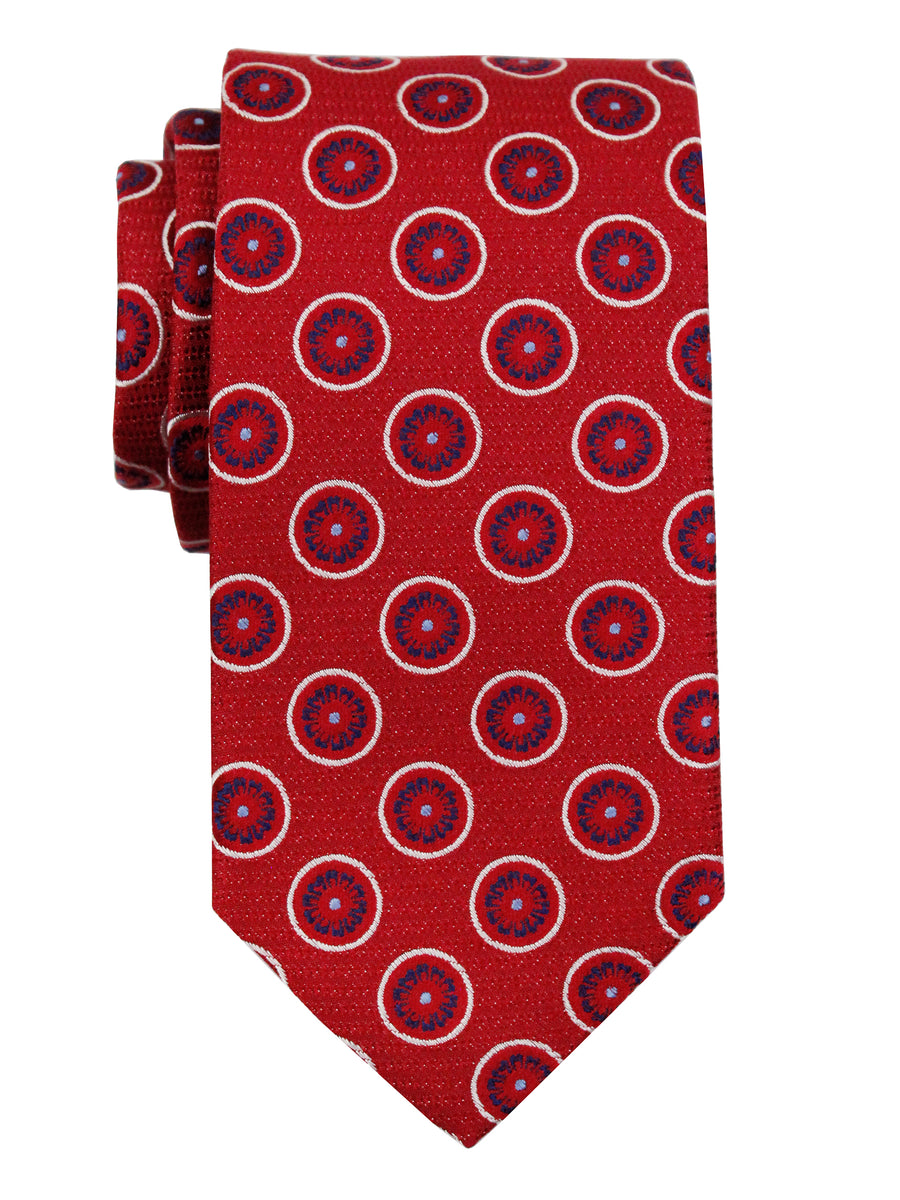 Dion 37023 Boy's Tie - Neat - Red/Navy