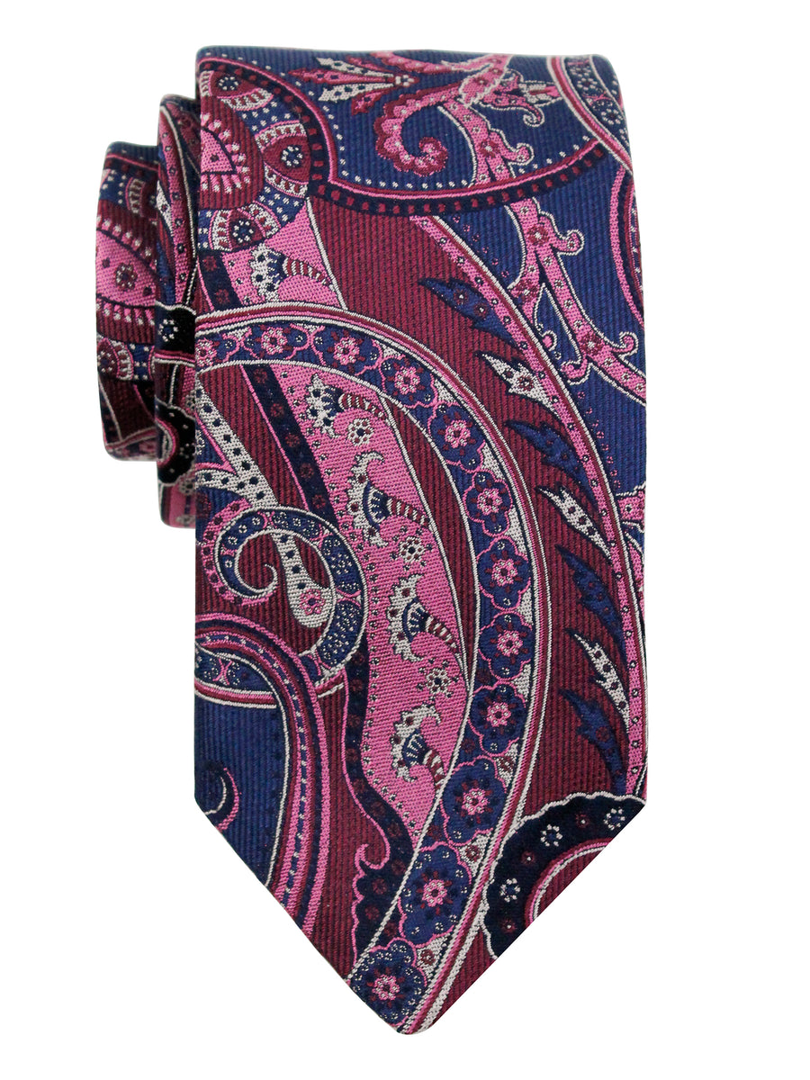 Dion 37043 Boy's Tie - Paisley - Blue/Pink