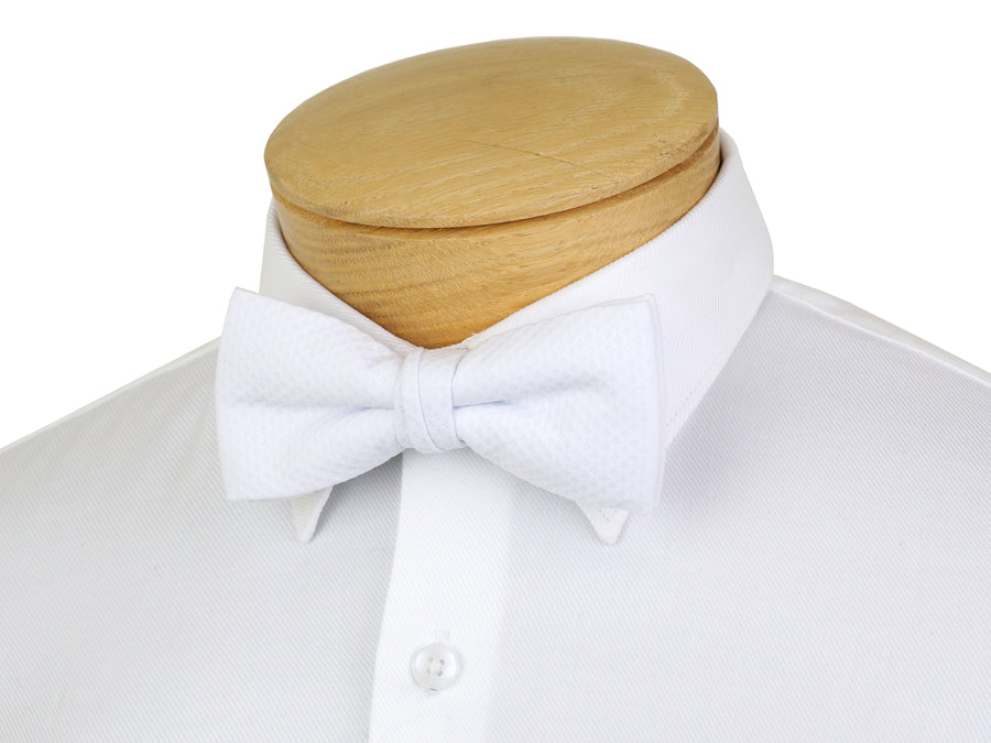 Heritage House 37099 Young Men's Bow Tie - Pique - White