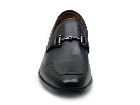 Image of Florsheim 37184 Young Men's Dress Shoe - Zaffiro Moc Toe Bit Loafer - Black