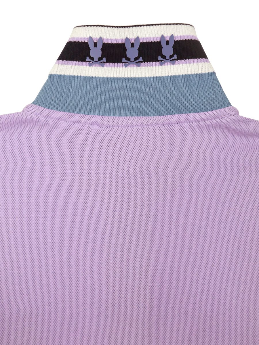 Psycho Bunny 37206 Young Men's Short Sleeve Polo - Bloomington Pique - Lavender