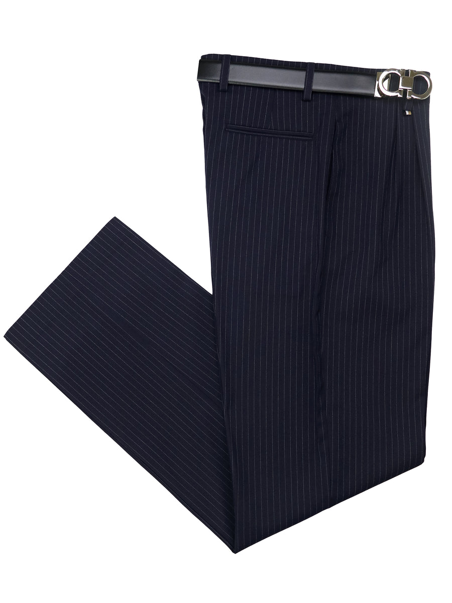Boss 37212P Boy's Suit Separate Pant - Stripe - Navy