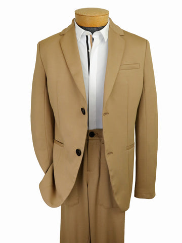 Image of Boss 37241 Boy's Suit Separate Jacket - Stretch - Stone