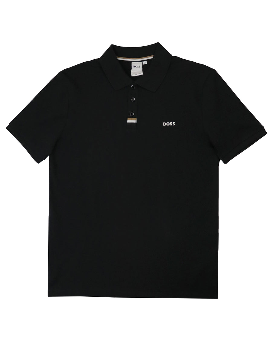 Boss 37268 Boy's Short Sleeve Polo - Solid - Black