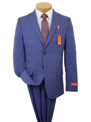 Tallia 37287 Boy's Suit - Skinny Fit - Plaid - Blue