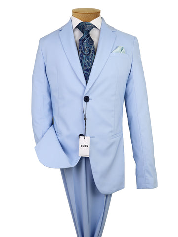 Image of Boss 37329 Boy's Suit Separate Jacket - Micro Weave - Pale Blue