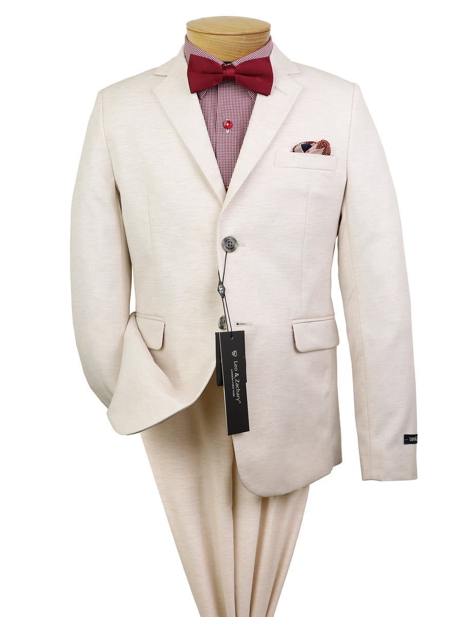 Leo & Zachary 37364 Boy's Suit Separate Jacket - Mini Herringbone - Havana Linen