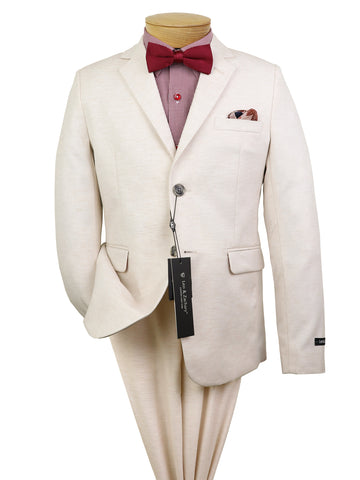 Image of Leo & Zachary 37364 Boy's Suit Separate Jacket - Mini Herringbone - Havana Linen