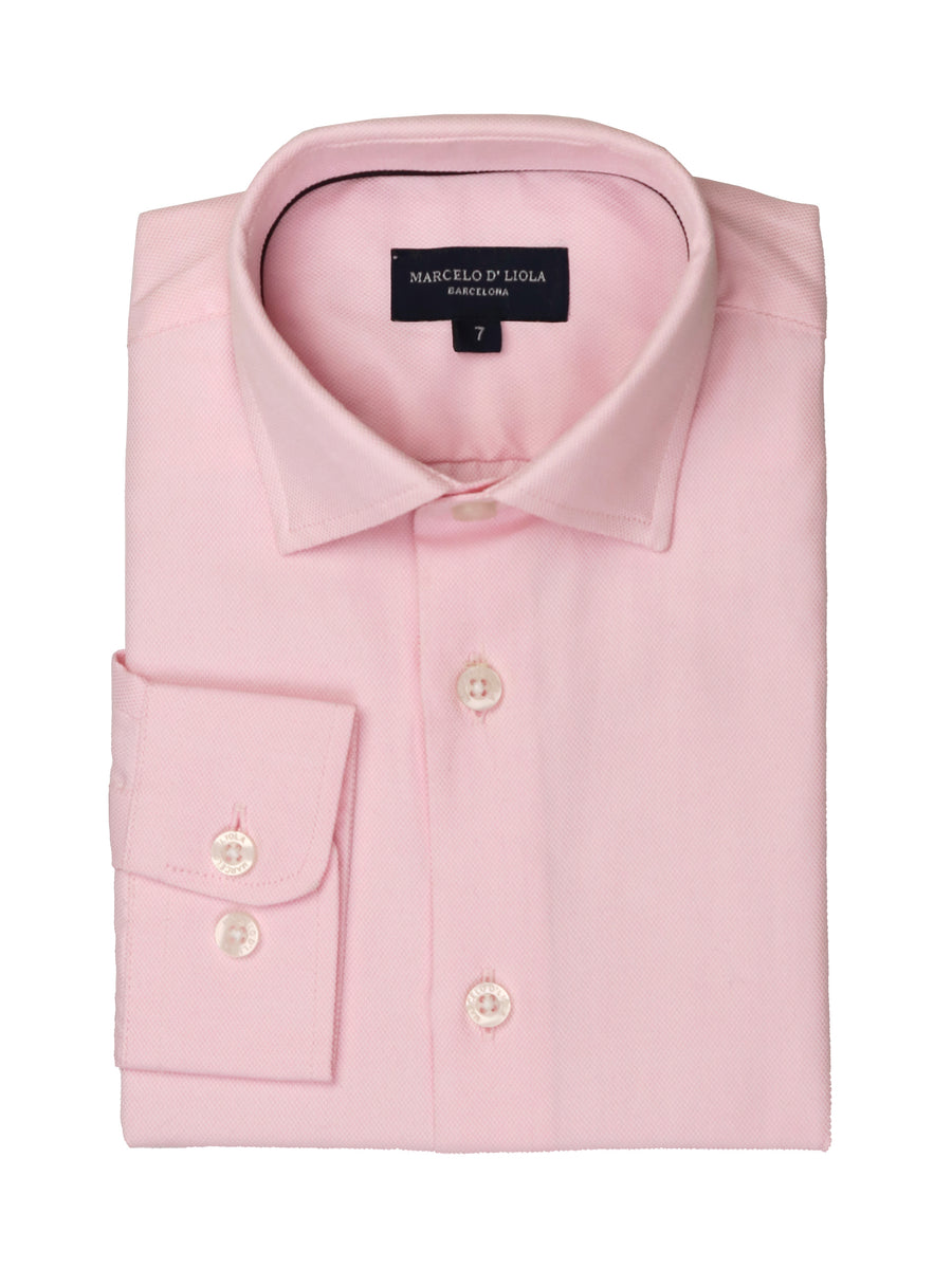 Marcelo 37380 Boy's Dress Shirt - Pique - Rose