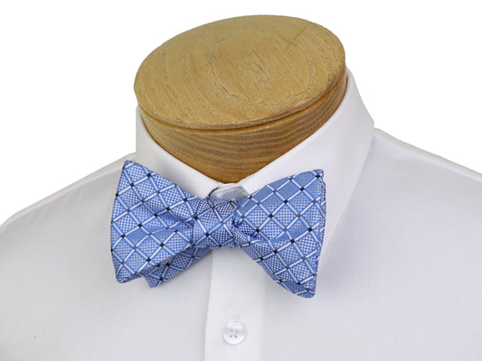 ScottyZ 37590 Young Men's Bow Tie - Grid - Powder/Navy