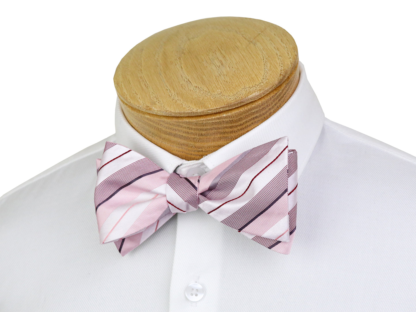 ScottyZ 37595 Young Men's Bow Tie - Stripe - Pink/White
