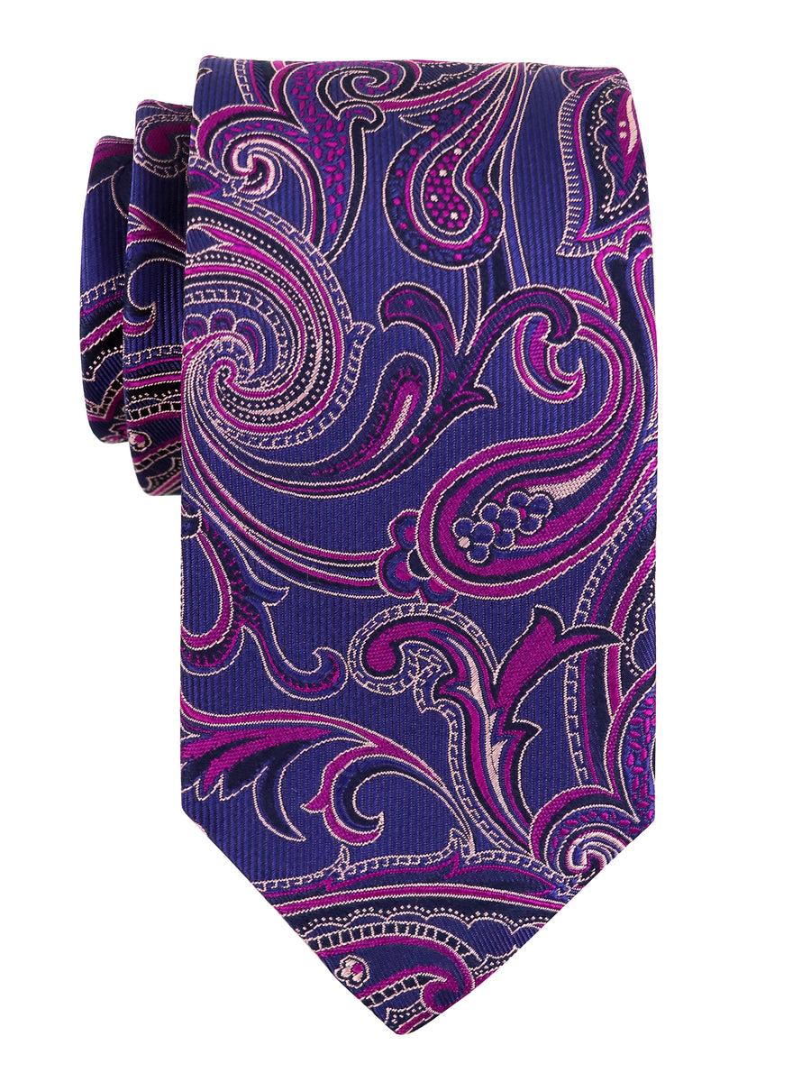 Dion 37663 Boy's Tie - Paisley - Blue/Purple