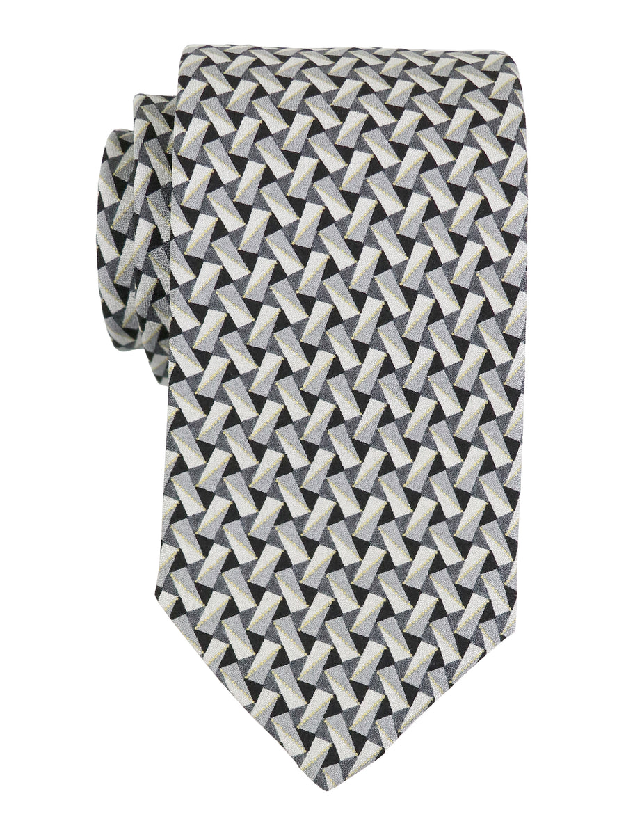 Dion 37679 Boy's Tie - Geo - Grey/Black