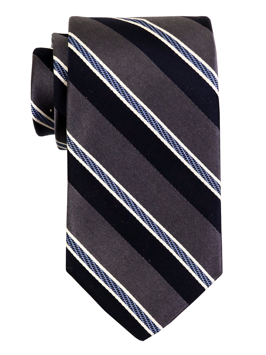 Dion 37705 Boy's Tie - Stripe - Grey/Navy/Sky/White