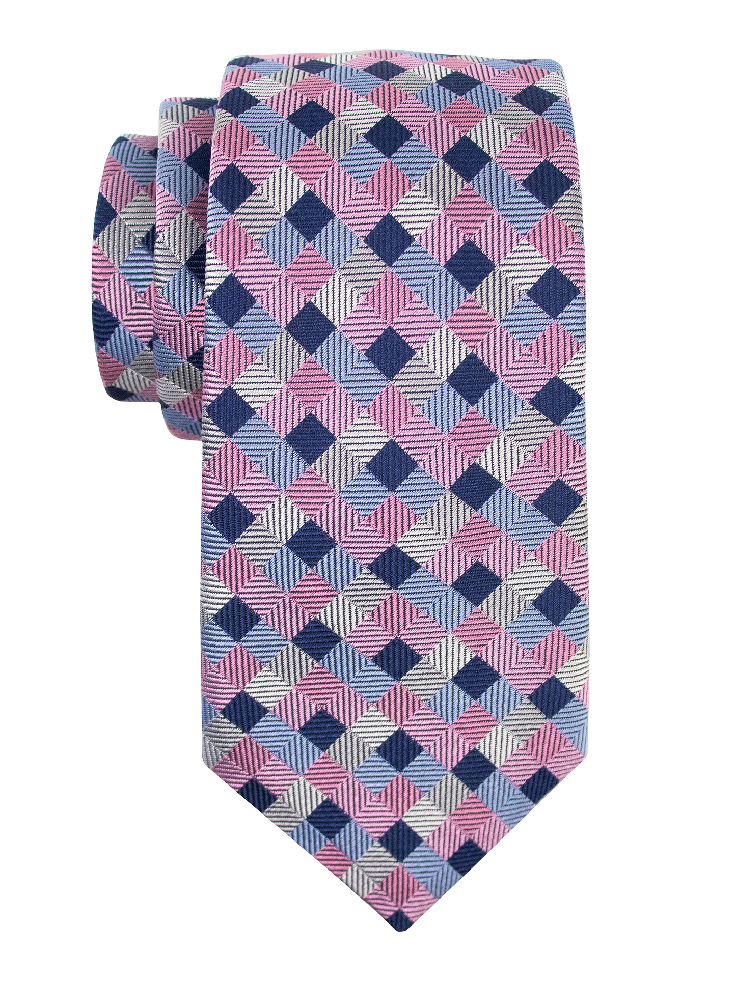 Enrico Sarchi 38200 Boy's Tie - Check - Pink/Blue