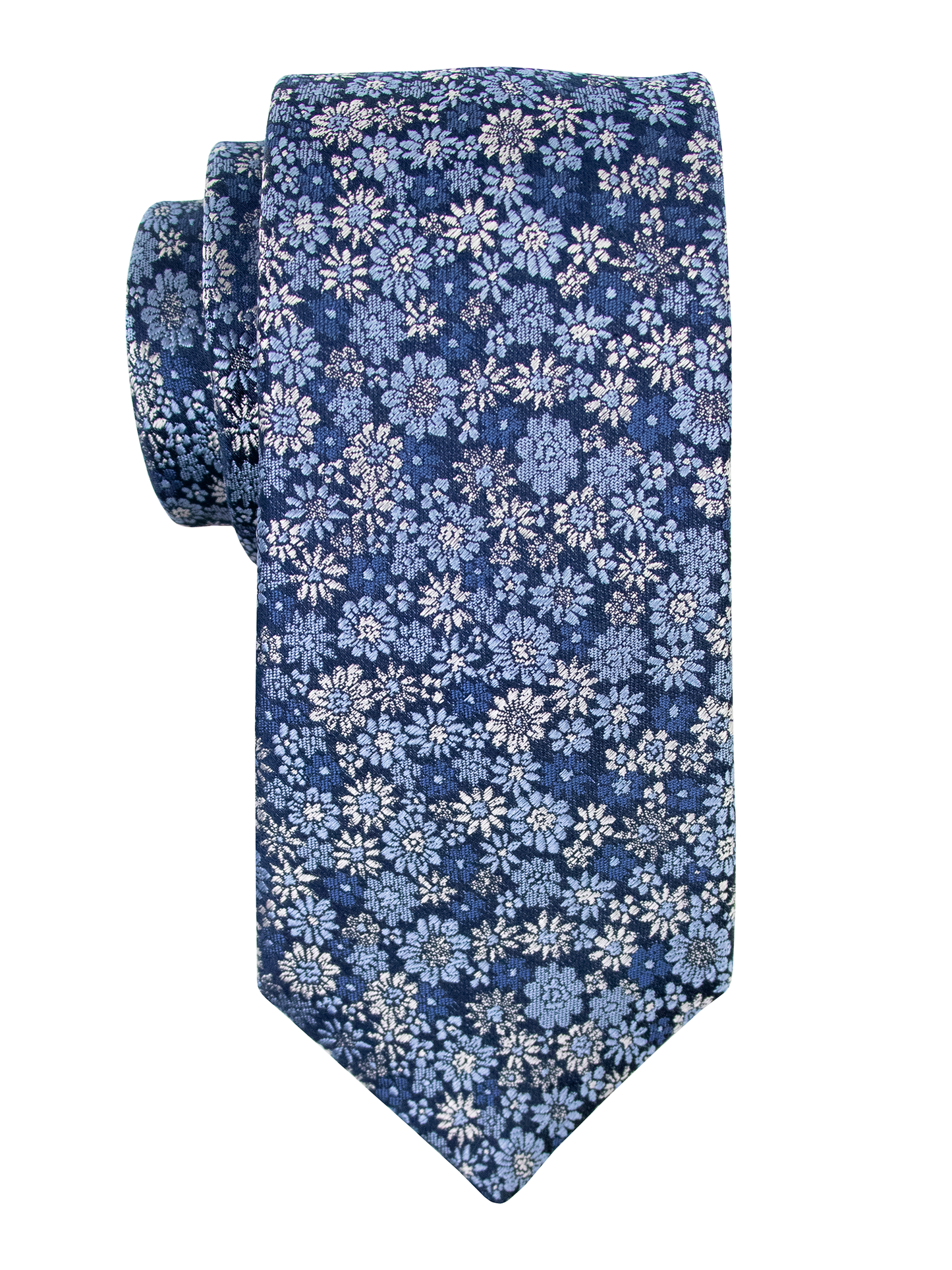 Enrico Sarchi 38202 Boy's Tie - Floral - Blue/White
