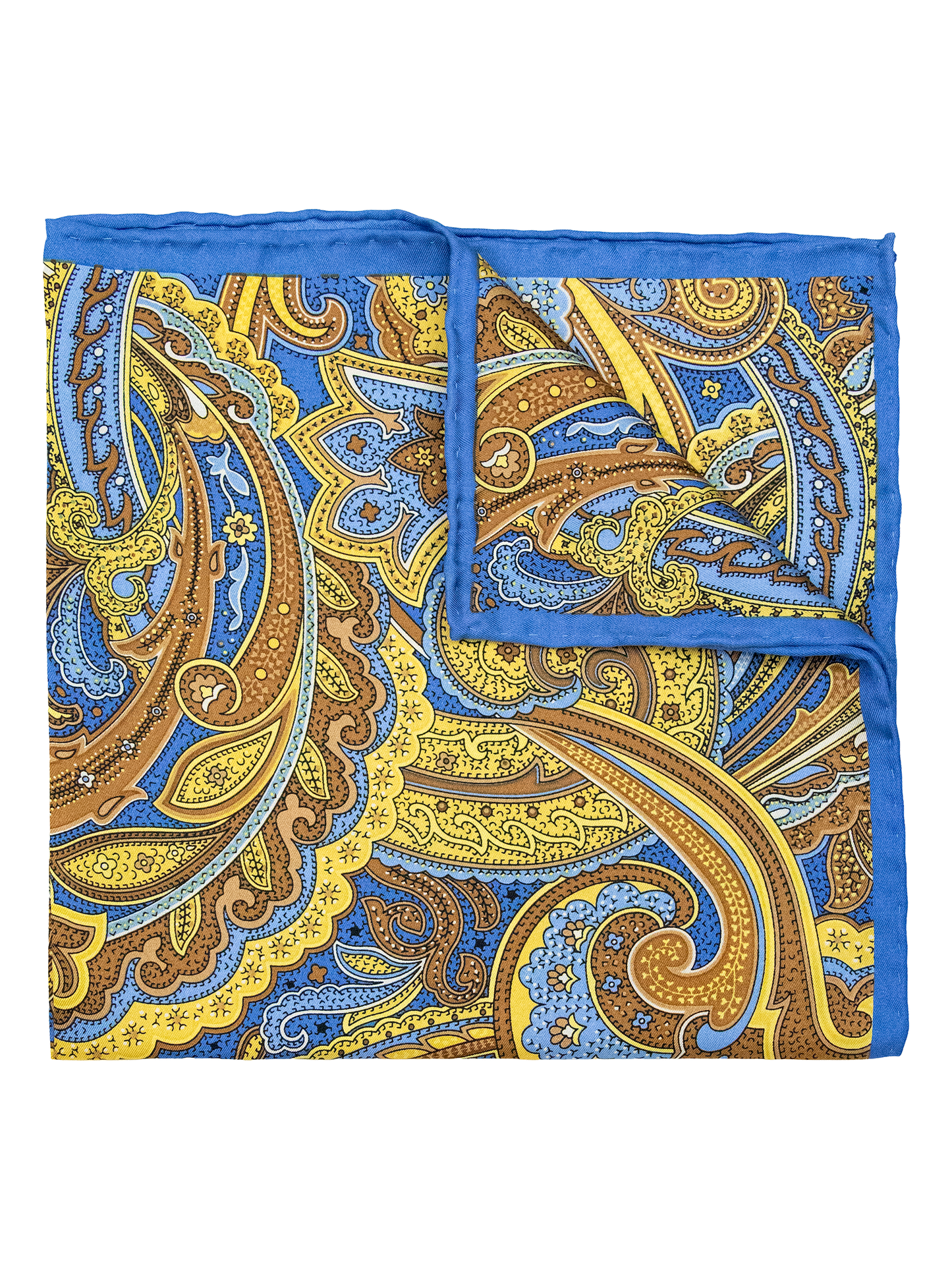 Heritage House 38263 Pocket Square - Paisley - Yellow/Powder